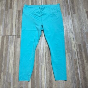 Athleta Accelerate 7/8 Tights, Turquoise Leggings, Size XL